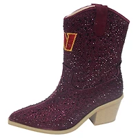 Bottines à cristaux Washington Commanders bordeaux Cuce pour femmes