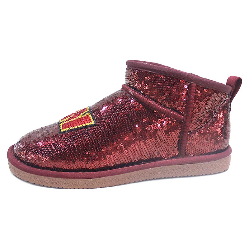 Bottines à paillettes Cuce Washington Commanders bordeaux pour femmes