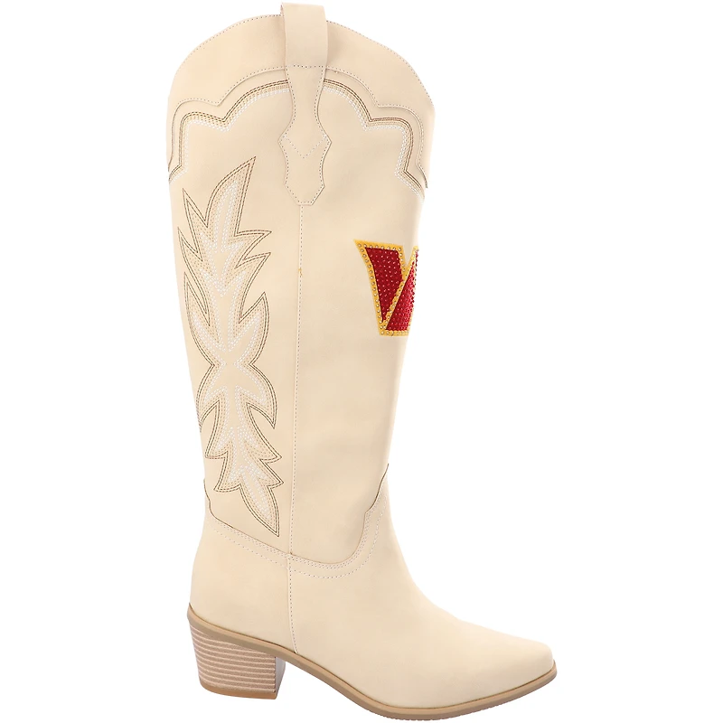 Women's Cuce Cream Washington Commanders Cowboy Boots