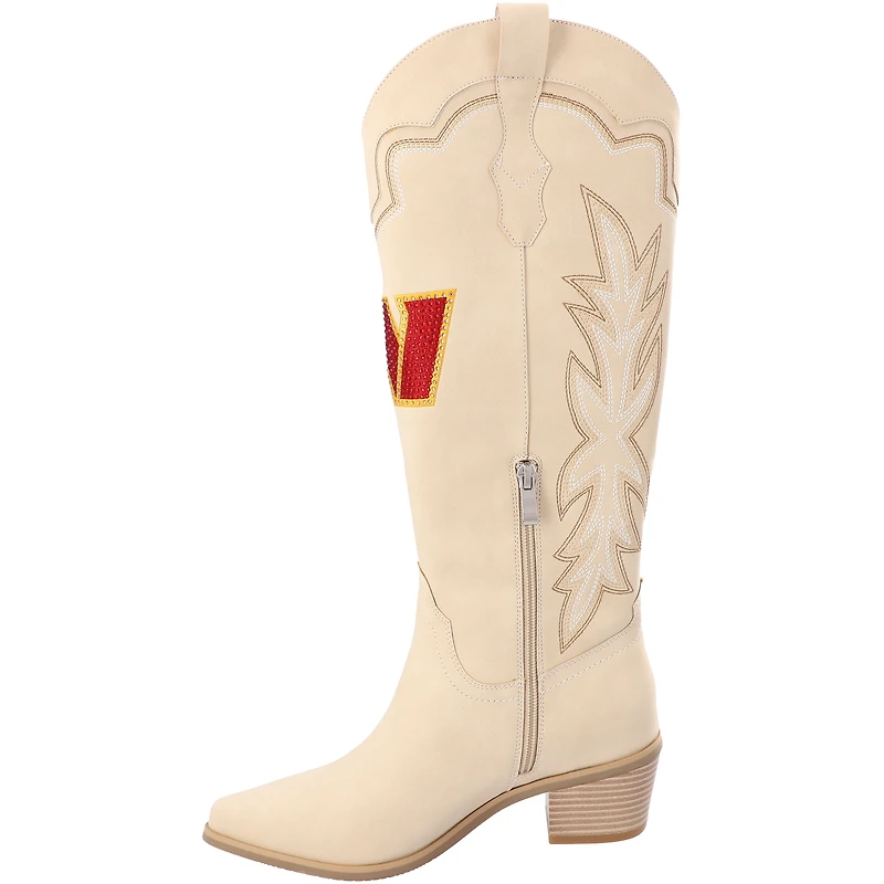 Women's Cuce Cream Washington Commanders Cowboy Boots