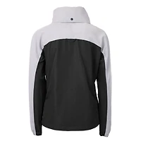 Veste anorak à demi-zip et capuche Cutter & Buck Black Washington Commanders Charter Eco Recycled pour femme