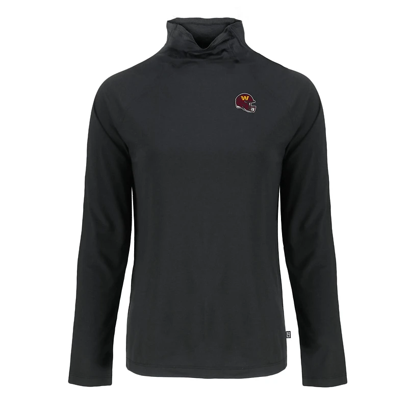 Sweat-shirt à col cheminée raglan recyclé pour femme, noir, style Washington Commanders Coastline Epic Comfort Eco.