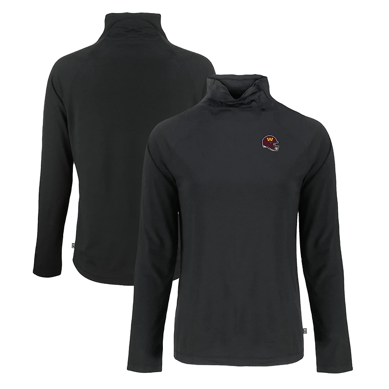 Sweat-shirt à col cheminée raglan recyclé pour femme, noir, style Washington Commanders Coastline Epic Comfort Eco.
