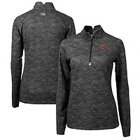 Pull-over extensible à fermeture éclair quart de tour pour femme, coupeur et buck, Washington Commanders Traverse, imprimé camouflage noir