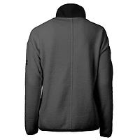 Women's Cutter & Buck Charcoal Washington Commanders Helmet Cascade Eco Sherpa Fleece Full-Zip Jacket