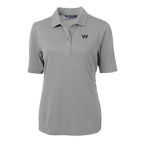 Polo recyclé Cutter & Buck Gray Washington Commanders DryTec Virtue Eco Piqué pour femme