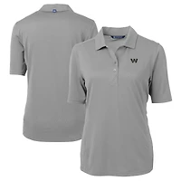 Polo recyclé Cutter & Buck Gray Washington Commanders DryTec Virtue Eco Piqué pour femme