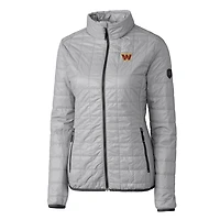 Doudoune zippée intégrale Rainier PrimaLoft Eco pour femme, gris, des Washington Commanders, Cutter & Buck