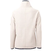 Veste polaire demi-zip Cutter & Buck Washington Commanders Americana Cascade Eco Sherpa pour femme, couleur avoine