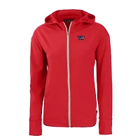 Sweat à capuche zippé entièrement recyclé Daybreak Eco pour femme, rouge, des Washington Commanders, Cutter & Buck