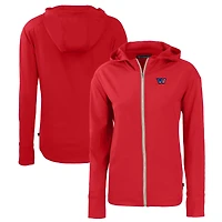 Sweat à capuche zippé entièrement recyclé Daybreak Eco pour femme, rouge, des Washington Commanders, Cutter & Buck