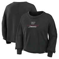 Haut oversize à manches longues et coupe carrée Washington Commanders noir Fanatics pour femme