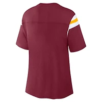 T-shirt Fanatics bordeaux Washington Commanders Earned Stripes pour femmes
