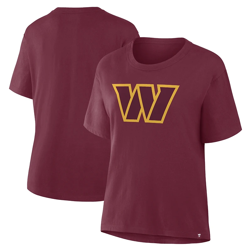 Women's Fanatics Burgundy Washington Commanders Essential Legacy T-Shirt