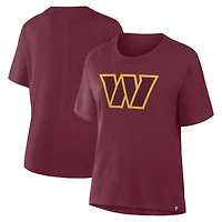 Women's Fanatics Burgundy Washington Commanders Essential Legacy T-Shirt