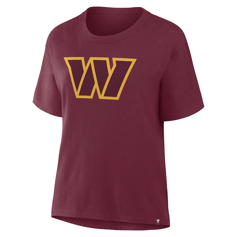 Women's Fanatics Burgundy Washington Commanders Essential Legacy T-Shirt