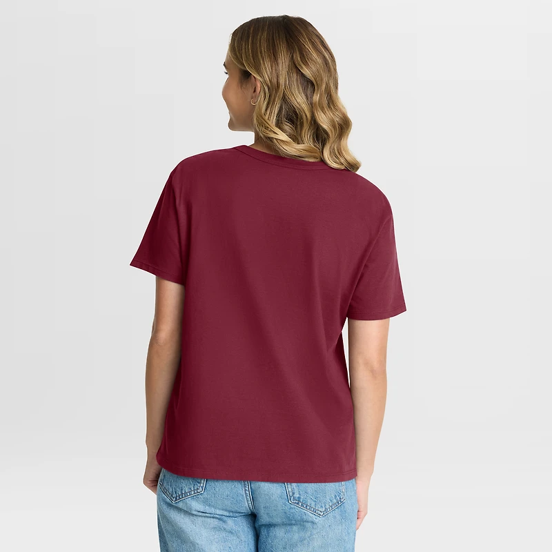 T-shirt Fanatics bordeaux Washington Commanders Fade Legacy pour femmes