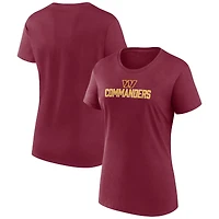 Base fondamentale Fanatics bordeaux Washington Commanders pour femmes - T-shirt