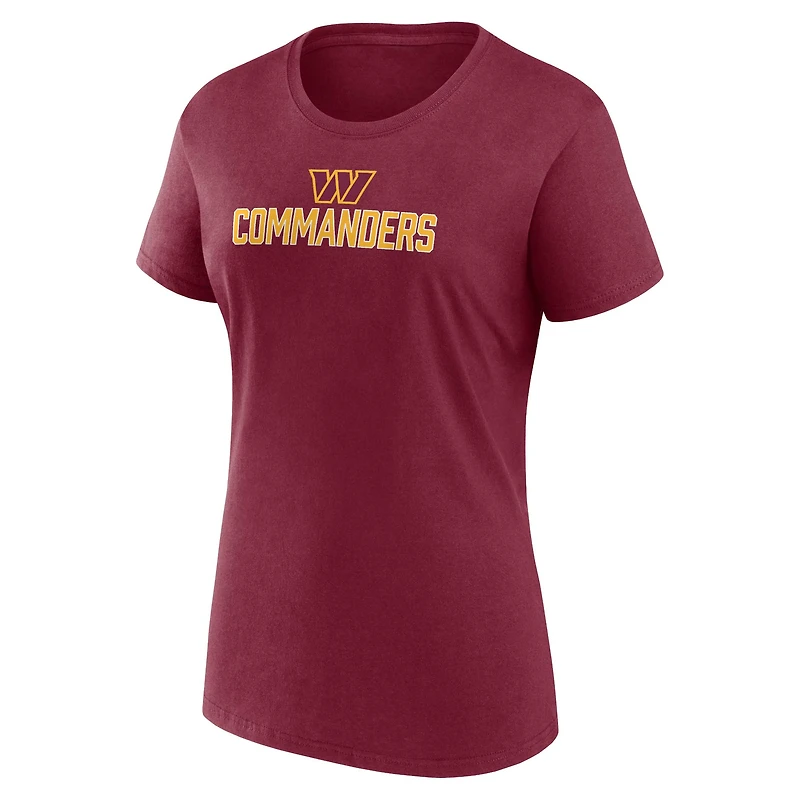 Base fondamentale Fanatics bordeaux Washington Commanders pour femmes - T-shirt
