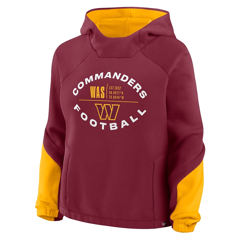Sweat à capuche surdimensionné bulles Redzone Bordeaux pour femmes Fanatics Washington Commanders