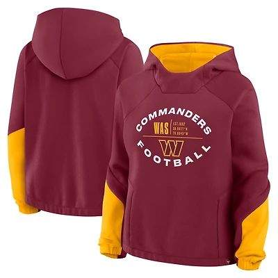 Sweat à capuche surdimensionné bulles Redzone Bordeaux pour femmes Fanatics Washington Commanders