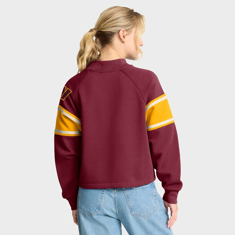 Pull à col montant surdimensionné pour femme Fanatics Bordeaux Washington Commanders
