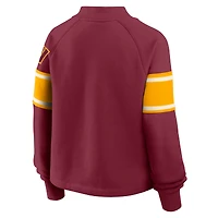 Pull à col montant surdimensionné pour femme Fanatics Bordeaux Washington Commanders