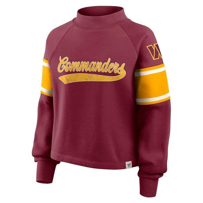 Pull à col montant surdimensionné pour femme Fanatics Bordeaux Washington Commanders