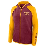 Women's Fanatics Burgundy Washington Commanders Plus End Around Pass Full-Zip Hoodie