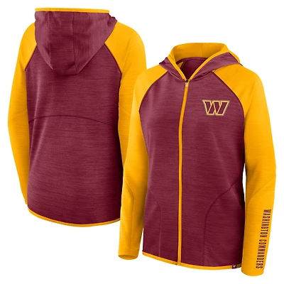 Women's Fanatics Burgundy Washington Commanders Plus End Around Pass Full-Zip Hoodie