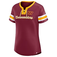 T-shirt à lacets taille plus Original State Fanatics pour femmes, bordeaux, Washington Commanders