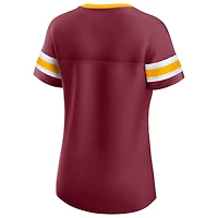 T-shirt à lacets taille plus Original State Fanatics pour femmes, bordeaux, Washington Commanders