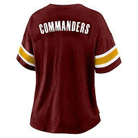 Women's Fanatics Burgundy Washington Commanders Plus Redzone Notch Neck T-Shirt