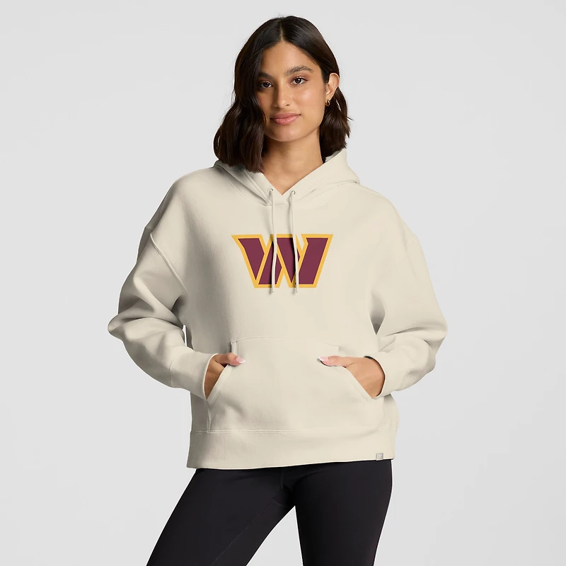 Sweat à capuche manches longues pour femme, coloris crème, Washington Commanders Dove Legacy
