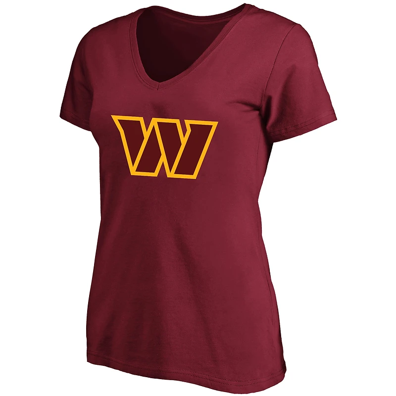 Women's Fanatics Jayden Daniels Burgundy Washington Commanders Plus Name & Number T-Shirt