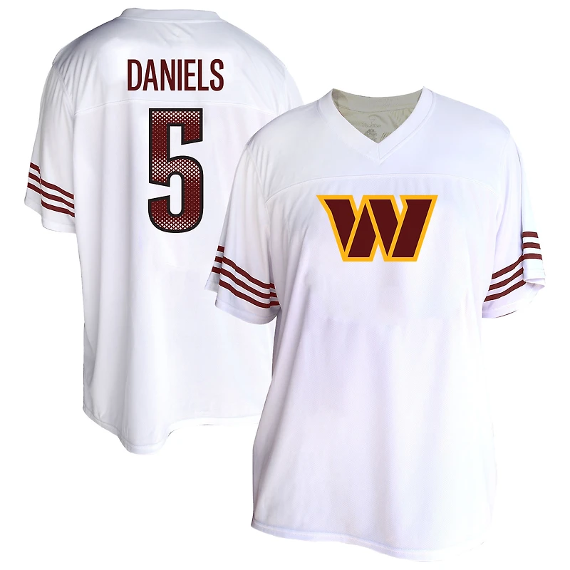 Women's Fanatics Jayden Daniels White Washington Commanders Plus Fashion Jersey