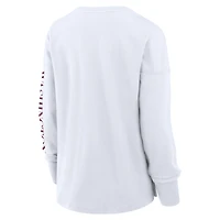 T-shirt à manches longues blanc Fanatics pour femme, motif Hometown Legacy des Washington Commanders