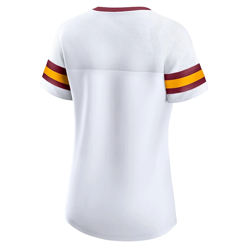 T-shirt à lacets Fanatics White Washington Commanders Sunday Best pour femmes