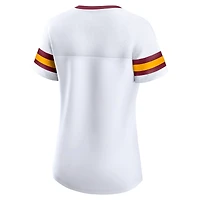 T-shirt à lacets Fanatics White Washington Commanders Sunday Best pour femmes