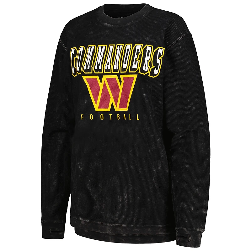 Women's G-III 4Her by Carl Banks Black Washington Commanders Comfy Cord Pullover Sweatshirt