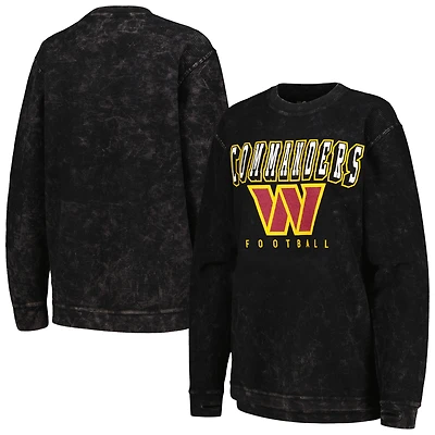 Women's G-III 4Her by Carl Banks Black Washington Commanders Comfy Cord Pullover Sweatshirt