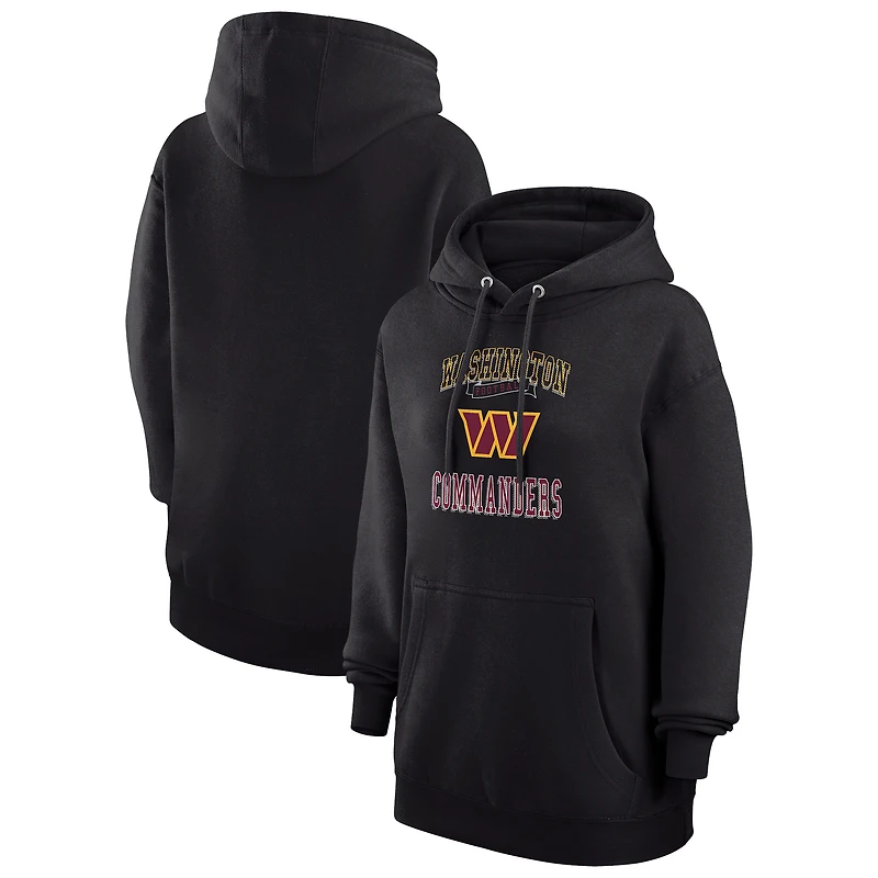 Sweat à capuche en polaire tri-blend noir G-III 4Her par Carl Banks pour femme avec logo de l'équipe Washington Commanders