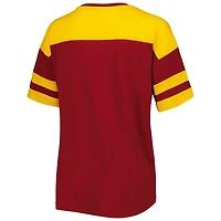 T-shirt pour femme G-III 4Her by Carl Banks bordeaux/doré Washington Commanders Play the Ball