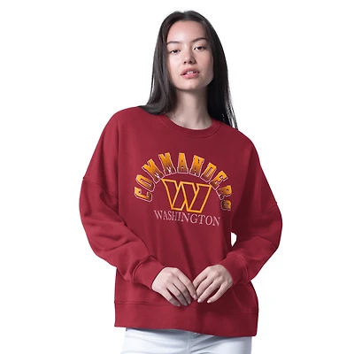 Sweat-shirt surdimensionné bordeaux G-III 4Her pour femme de Carl Banks, Washington Commanders