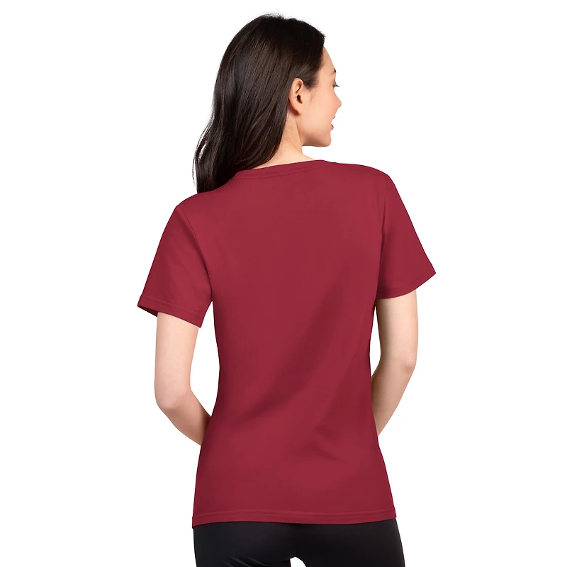 T-shirt ras du cou ultra-mince et léger G-III 4Her par Carl Banks pour femme, bordeaux, Washington Commanders