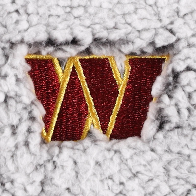 Veste Sherpa à quart de zip G-III 4Her par Carl Banks pour femmes, grise, Washington Commanders