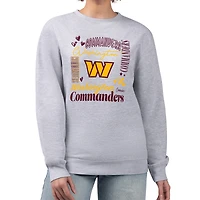 Sweat-shirt en polaire à motif collage Washington Commanders G-III 4Her par Carl Banks pour femme, gris chiné