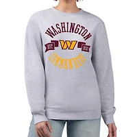 Sweat-shirt en polaire à imprimé graphique G-III 4Her par Carl Banks pour femme, gris chiné, Washington Commanders, grand format