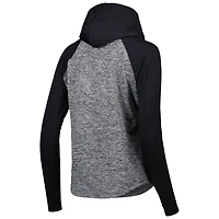 Sweat à capuche raglan pour femme G-III 4Her par Carl Banks, gris chiné/noir, Washington Commanders Championship Ring