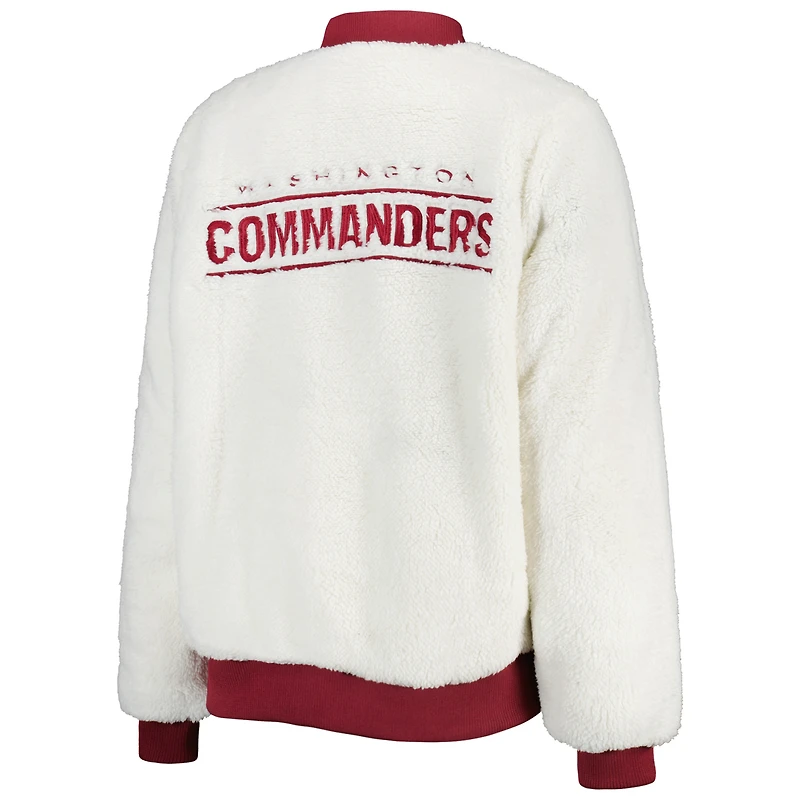 Veste réversible pour femme G-III 4Her by Carl Banks Oatmeal/Bourgogne Washington Commanders Switchback Full-Zip
